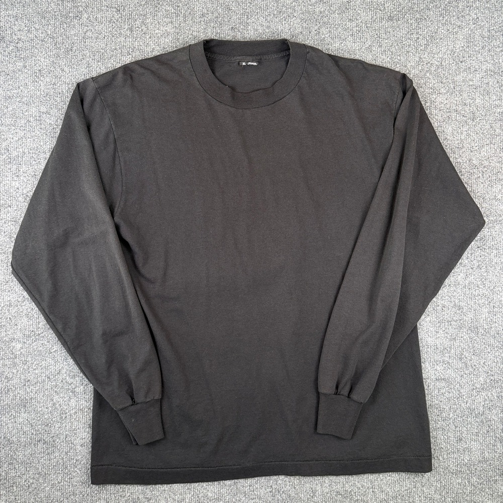 Vintage Screen Stars T Shirt Mens XL Faded Black Blank Single Stitch Made in USA
